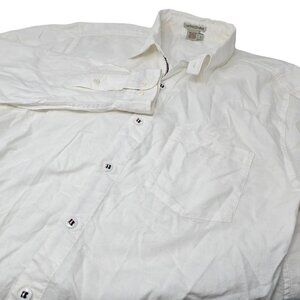 Carbon 2 Cobalt Button Up White Dress Shirt Size Large Long‎ Sleeves